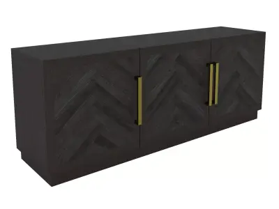 Restoration Hardware- Herringbone Media Console-001 3D model