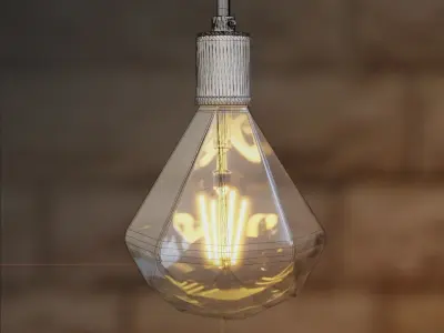 Vintage LED Bulb - Octo - High Poly - Blender  3D model
