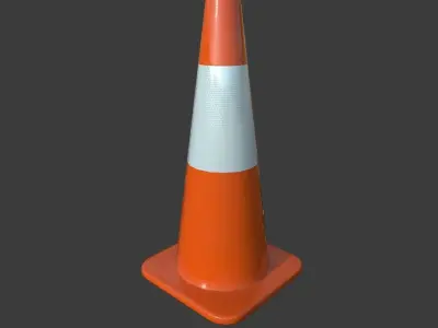 Traffic Cone 1  Low-poly 3D model