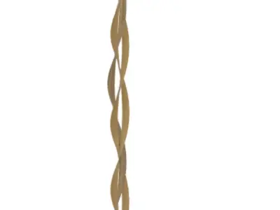 tutor spiral floor lamp in gold 3D model