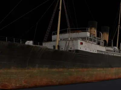 Ship Rebuilt 3D Model Low-poly 3D model