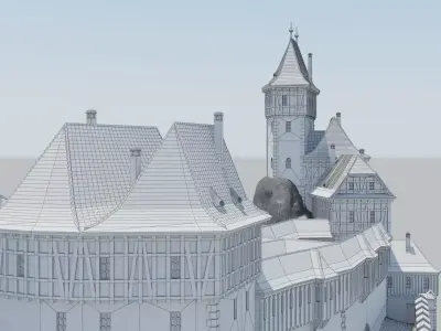 Trosky Castle Upper Stronghold 1 to 400 Scale 1 block 3D print model