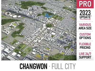 Changwon Low-poly 3D model