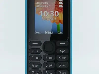  Nokia 108 dual sim Blue 3D model