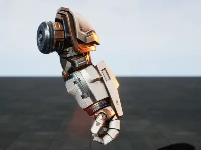 mechanical arm robot hand for a huge fat Mech 3D CG model Low-poly 3D model