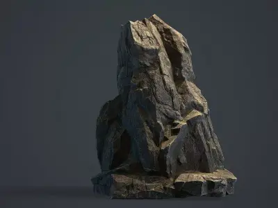 Rock Boulder 5 Low-poly 3D model