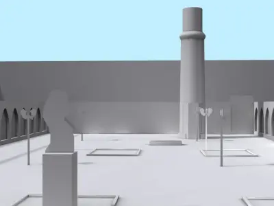 Shams Tabrizi  tomb Low-poly 3D model