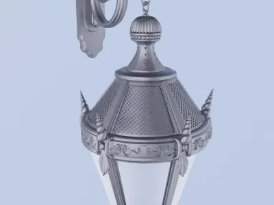 Decorative Silver Lantern 3D model