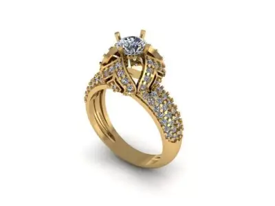 Diamonds Ring Free  Free 3D print model