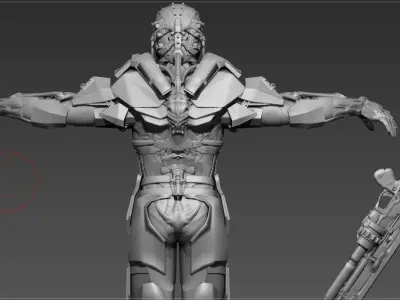CosmoTrooper armored man holding gun 3D model
