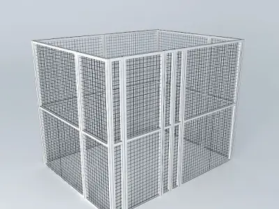 Wire Mesh Cage for Data Center Colocation 3D model