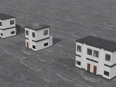 Simple Modern House 2 Low-poly 3D model