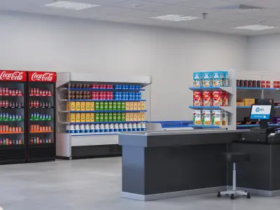  Exterior And Interior Grocery Store 