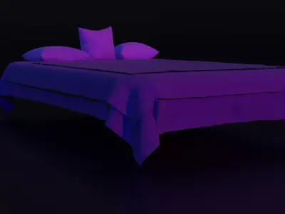default bed Free 3D model