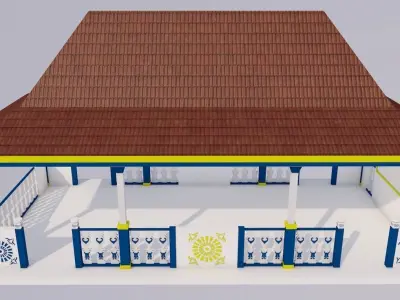 GAZEBO INDONESIA 3D model