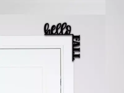 Hello Door Corner Decor 3D print model
