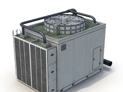 Rooftop Air Conditioner Unit Low-poly 3D model