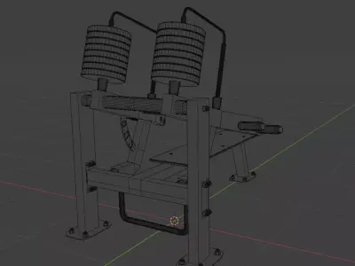 Outdoor Gym Bench Press Machine 3D model