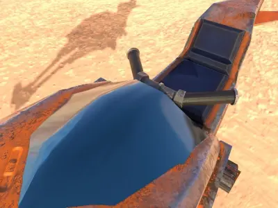 Sci-Fi Speeder Bike 3D model