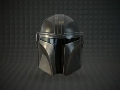 The Mandalorian helmet  Low-poly 3D model