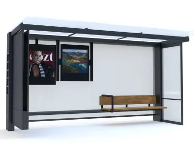 Bus Stop 02  3D model