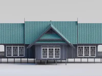 Traditional Houses - Rumah Baloy Low-poly 3D model