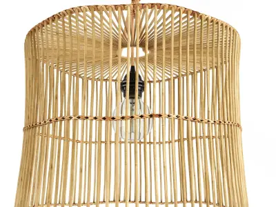 Rattan lamp bamboo 26 3D model