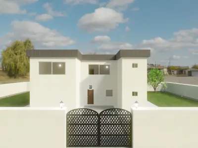 Home 3D elevator with stairs Low-poly 3D model