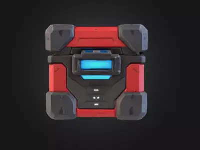 Tech Supply Crate Low-poly 3D model