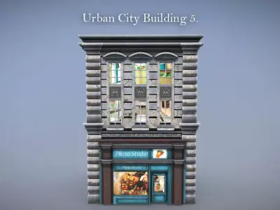 Urban City Building 5 Low-poly 3D model