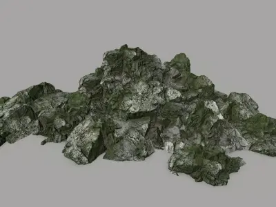 Rock Set Low-poly 3D model 20