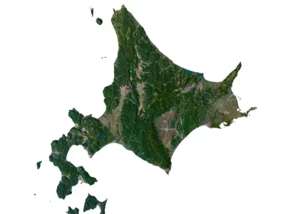 Japan Terrain 3D Map 3D model