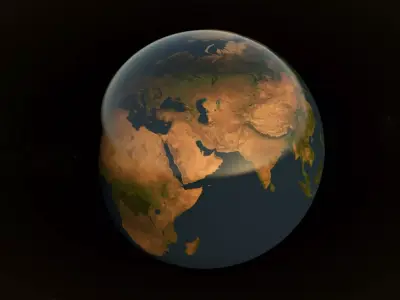 Planet Earth 3D Model 8K Low-poly 3D model