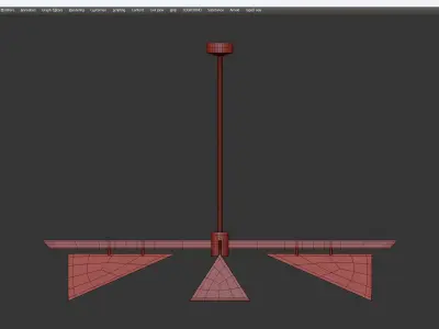 KITE CHANDELIER Low-poly 3D model