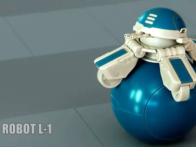 BALL ROBOT L-1 rigged 3D model