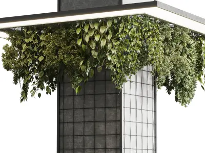 Column plant pillar plant 05 Low-poly 3D model