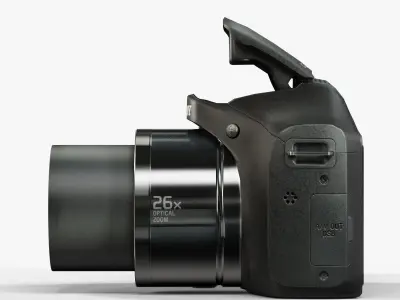 Sony DSC-H200 bridge digital camera Low-poly 3D model