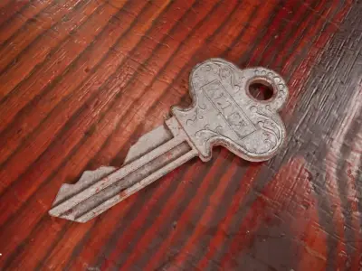 Locker Key Low-poly 3D model