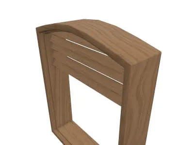 Wooden Window Free low-poly 3D model