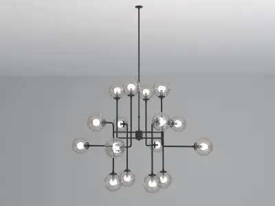 Chandelier 16 Bulb Interior Light 3D model