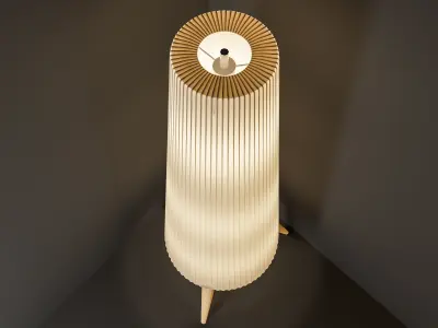 OKENSAND Floor lamp beach white Ikea 3D model