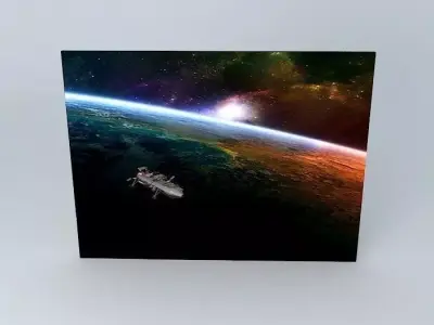 Battle Space Frigate LIGHT SPEED with Spacewolf and Neptune Free 3D model