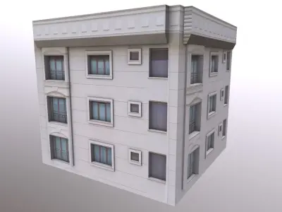 Architectural Building-2 Low-poly 3D model