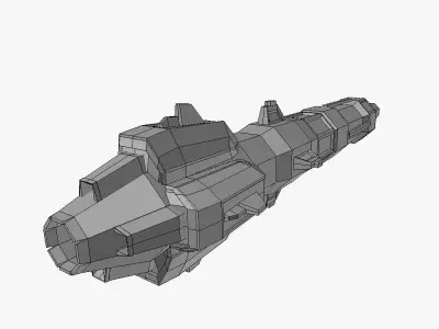 Missile 8 sci-fi low poly Low-poly 3D model