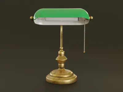 Banker Lamp Low-poly 3D model