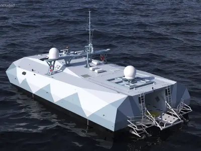  M80 Stiletto Stealth Naval Ship 