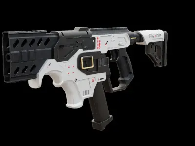 Futuristic SMG Low-poly 3D model