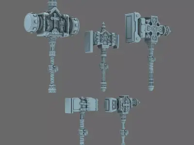 Pumpkin Lords Tombstone Mega Hammers RIGHT 3D print model