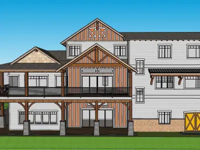 659 Wooden big House 3D model