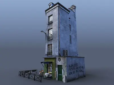 Paris Rendezvous house Low-poly 3D model